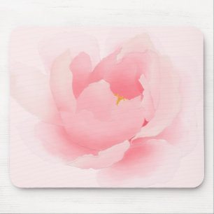 Watercolor Floral Light Pink Peony Mouse Mat