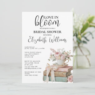 Watercolor Floral Love in Bloom Bridal Shower Invitation