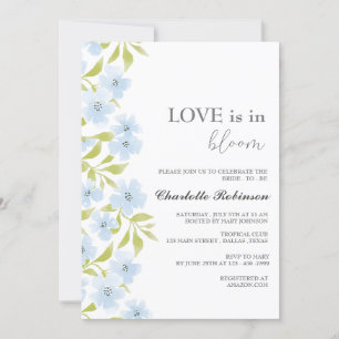 Watercolor Floral Love Is In Bloom Bridal Shower Invitation