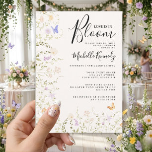Watercolor Floral Love Is In Bloom Bridal Shower  Invitation
