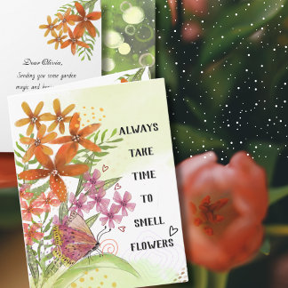 Watercolor Floral Magic Get Well Motivational Card