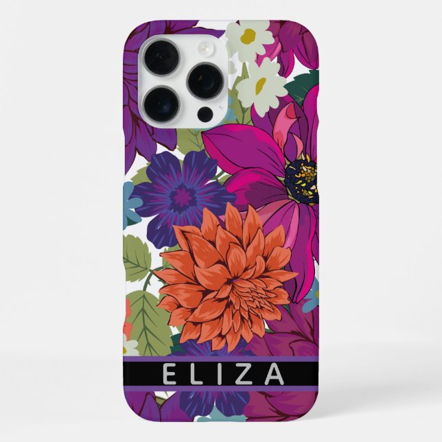 Watercolor  Floral monogram custom Phone Case (Back)