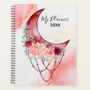 Watercolor Floral Moon Planner