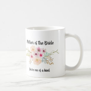 Watercolor Floral MOTHER OF THE BRIDE Bridal Party Coffee Mug