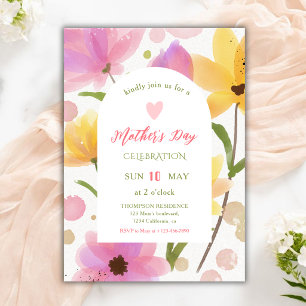 Watercolor Floral Mother’s Day Celebration Invitation
