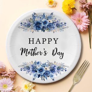 Watercolor Floral Mother's Day Brunch Party Paper Plate
