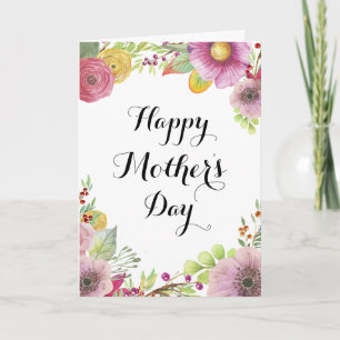 Watercolor Floral Mother's Day Card
