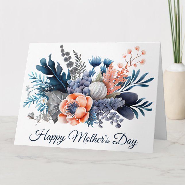 Watercolor Floral Mother's Day Card (Front)