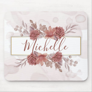 Watercolor Floral Mouse Mat