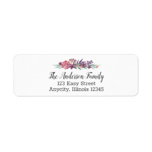 Watercolor Floral Moving Announcement Address