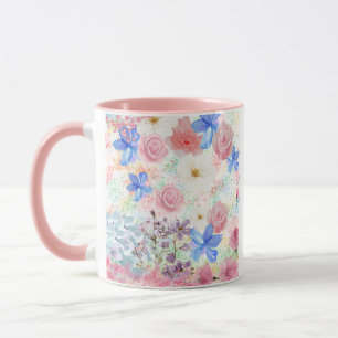 Watercolor Floral Mug – Romantic & Girly