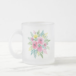 Watercolor Floral Mug – Vibrant Loose Style Flower