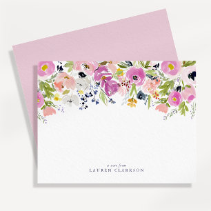 Watercolor Floral Note Card