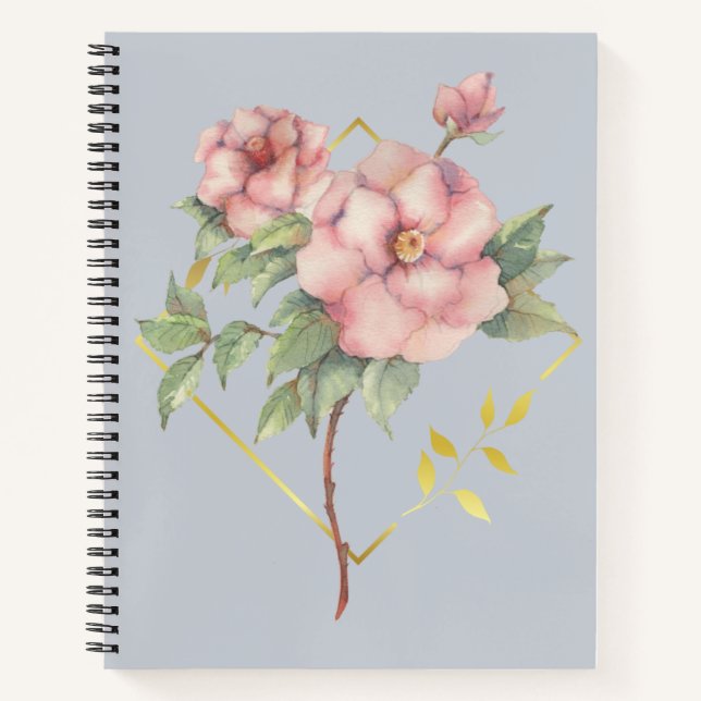 Watercolor Floral  Notebook (Front)