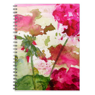 watercolor floral notebook