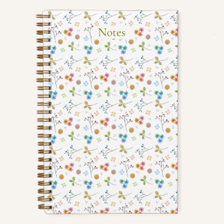 Watercolor Floral  Notebook - Yellow