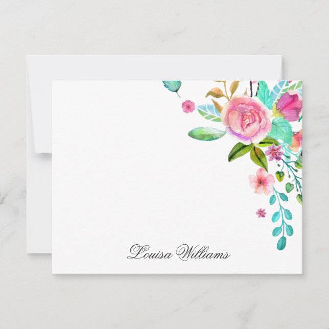 Watercolor Floral Notecards (Front)