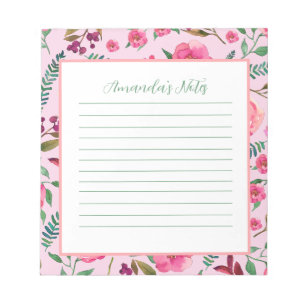 Watercolor Floral Notepad