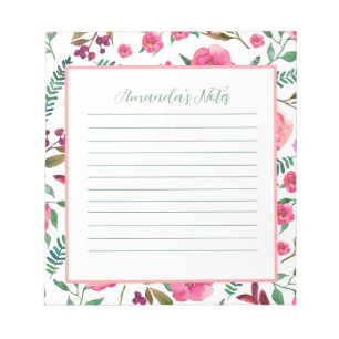 Watercolor Floral Notepad