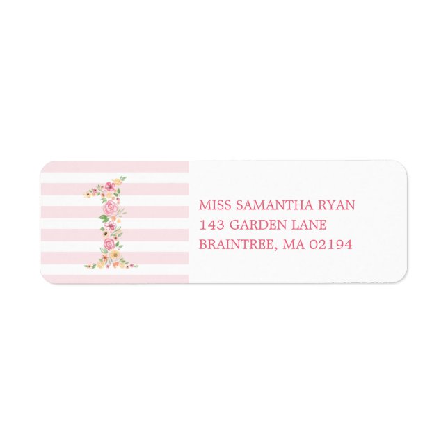 Watercolor Floral One First Birthday (Front)