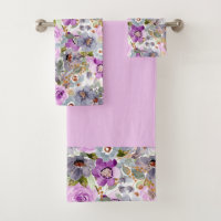 Watercolor Floral Pattern 3 Ring Binder