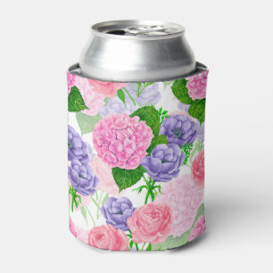 Watercolor floral pattern can cooler