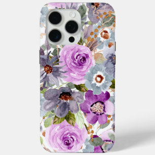 Watercolor Floral Pattern iPhone 15 Pro Max Case