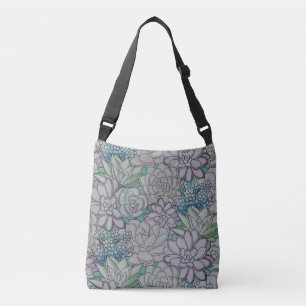 Watercolor Floral Pattern  Crossbody Bag