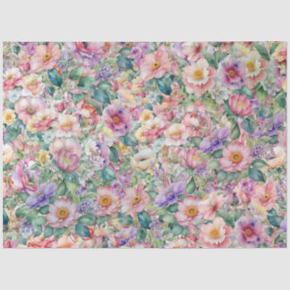 Watercolor Floral Pattern, Floral Background  Tissue Paper