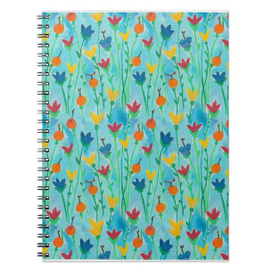 Watercolor Floral Pattern Journal Notebook 