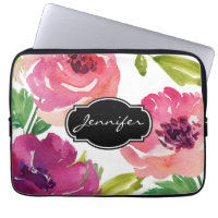 Watercolor Floral Pattern Monogrammed