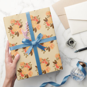 watercolor floral pattern vintage  wrapping paper