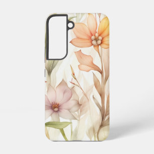 Watercolor Floral Pattern with Pink, Orange,Yellow Samsung Galaxy Case