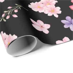 Watercolor Floral Pattern  Wrapping Paper