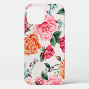 watercolor floral patternpattern, vintage, flower, iPhone 12 case