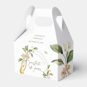 Watercolor Floral Perfect Pair Pear Bridal Shower Favour Box