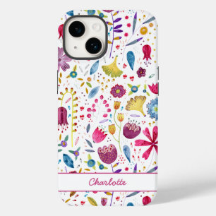 Watercolor Floral Personalised Case-Mate iPhone 14 Case