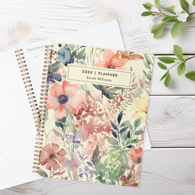 Watercolor Floral Personalised Planner (Creator Uploaded)