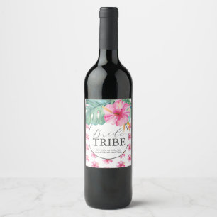 Watercolor Floral Personalised Wine Label Stickers