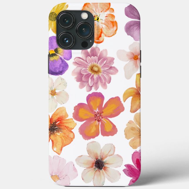 Watercolor Floral Phone Case (Back)