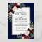 Watercolor Floral Photo Wedding Blue Gold