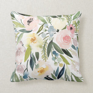 Watercolor Floral Pillow