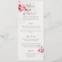 Watercolor Floral Pink Cherry Blossom Wedding