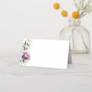 Watercolor Floral Place Card/Escort Card