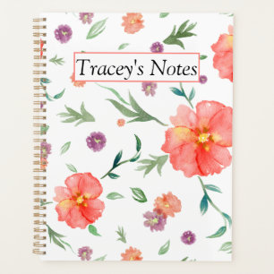 Watercolor Floral Planner – Personalized Gifts