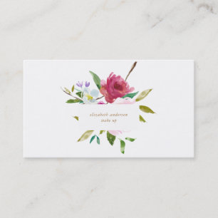 Watercolor Floral Posie Business Card