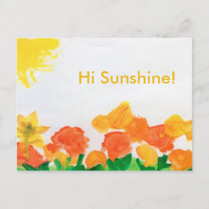 Watercolor Floral Postcard