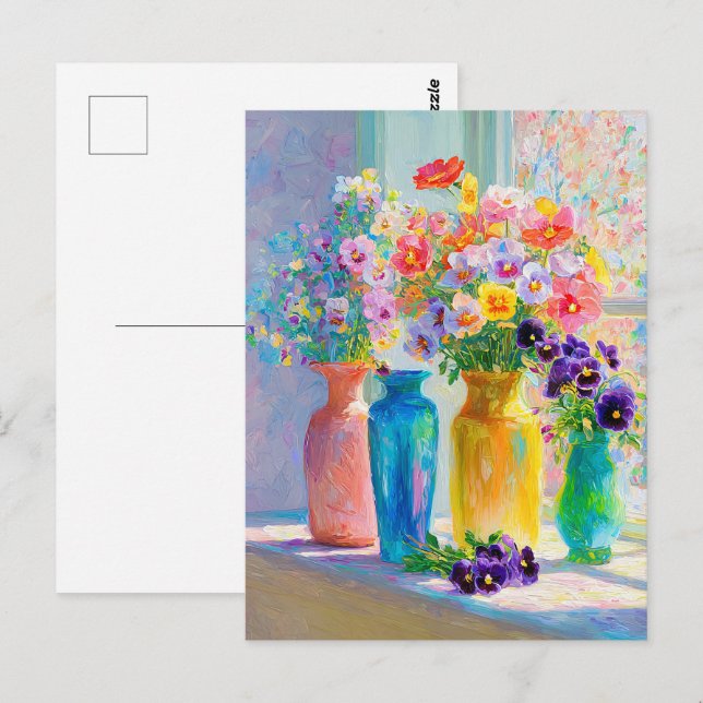 Watercolor Floral  Postcard (Front/Back)