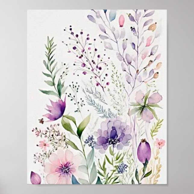 Watercolor floral poster (Front)