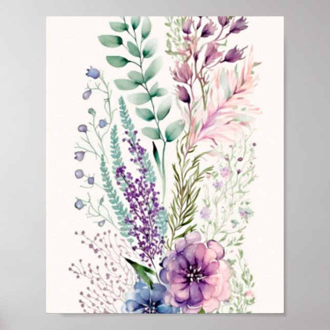 Watercolor floral poster (Front)